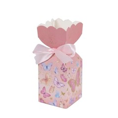 25 Pink Floral Top Party Favor Boxes Butterfly Print Events Decorations Supplies