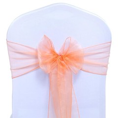 10/20/50pk Organza Chair Sashes Bow Sashes Wedding Banquet Cover Decor Wholesale