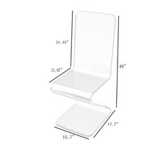 Returned Item 1-Piece Handcrafted Acrylic Chair 16″x17″x40″, Fully Assembled