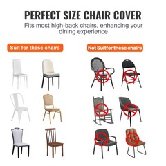 Uimoso 30PCS Black Stretch Spandex Chair Covers for Events, Parties, and Dining