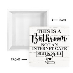 Funny Restroom Signs Plaque, Toilet Decoration for Home Office, Guest Bathroo…