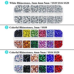 Hotfix Rhinestone Applicator Tool Kit 5600PCS 7 Tips 3 Sizes for Clothes Crafts