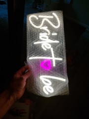 Bride To Be White Pink LED Neon USB Hanging Sign Bridal Shower Bachelorette NEW