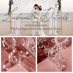 Gift Roses Wedding Personalised Ship Acrylic 10 Years Wedding Anniversary Decoration