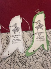 Vintage Lot of 4 Honeycomb Bells Tissue Paper Wedding Shower 12” & 7” 1980s