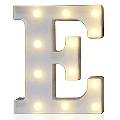 LED Marquee Letter Lights Sign, Light Up Alphabet Letter Letter E Warm White