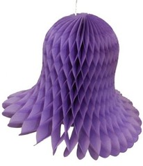 9″ Honeycomb Tissue Wedding Bells (6-pack) by Devra Party
