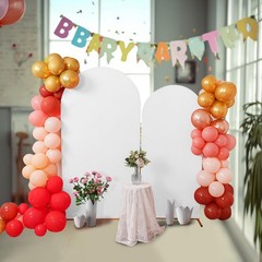 Peomeise 6FT Wedding Arch Cover，White Arch Backdrop Cover Stretchy Spande