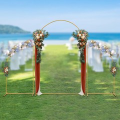 Metal Arch Backdrop Stand Gold Wedding Arch Stand Set of 3 for Party Decor