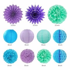 Winter-Wonderland Christmas-Snowflake Frozen Birthday Party Blue Purple Teal