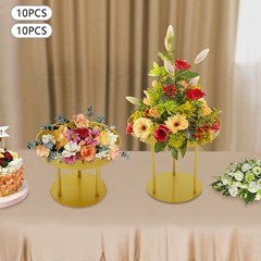 Circular Flower Stands 10Pcs Wedding Flower Stand, Gold Flower Stand Home Decor
