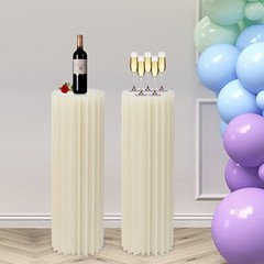 Centerpiece Stands Columns Display with Acrylic Lid Self-adhesive Strip Design
