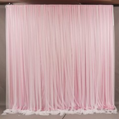 Voile Wedding Party Backdrop Solid Color Curtains Event Stage Decor Background