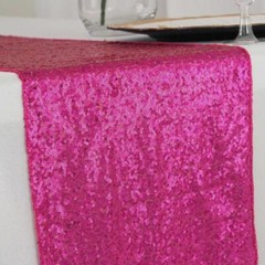 Extra Wide FUCHSIA Premium Sequined Chair Sashes Wedding Events Decorations