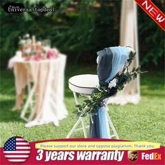 Blue Artificial Flower Arrangement Ribbons For Wedding Chair Back Decor Pack 6x！