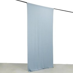 5 ft x 10 ft DUSTY BLUE 4-Way Stretch Spandex Divider Backdrop Curtain Wedding