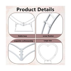 Heart Arch, 6.5FT Metal Heart Arch Stand Wedding Arch Frame for Indoor/Outdoo…