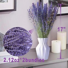 350 Stems 2 Bundles Dried Lavender Flowers, 17″ Natural ple Flowers