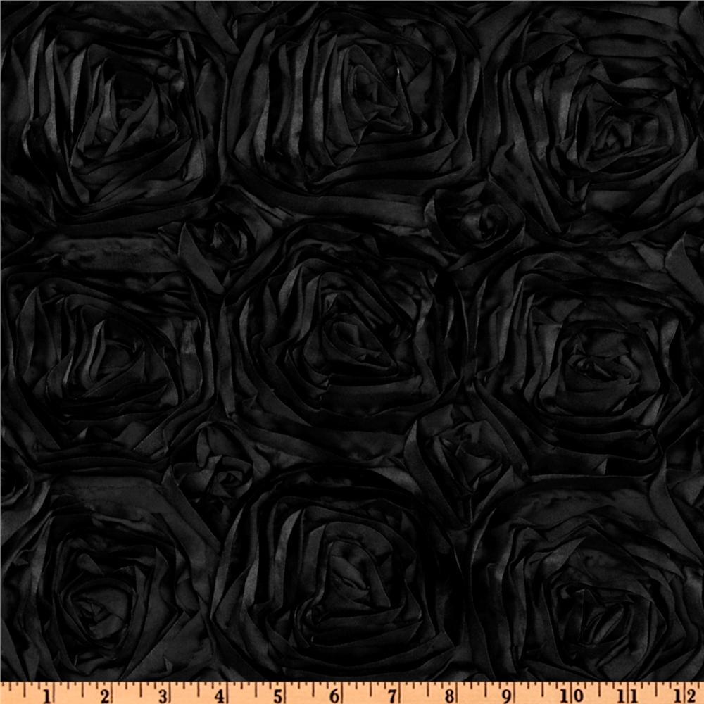 50 ft Rosette Satin Aisle Runner 54″ Wide 3D Fabric 22 Colors Spiral Ribbon Rose