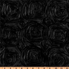 50 ft Rosette Satin Aisle Runner 54″ Wide 3D Fabric 22 Colors Spiral Ribbon Rose