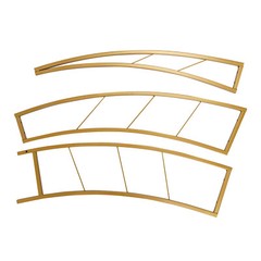 6.5FT Gold Crescent Moon Wedding Arch Stand Carbon Steel Flower Balloon Frame
