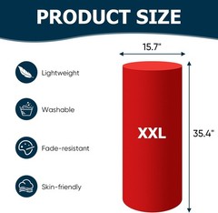 Red Cylinder Pedestal Stand Cover XXL Spandex Round Party Wedding Decor 1 Pc