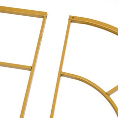 Gold Metal Wedding Arch Chiara Backdrop Stand Round Flower Balloon Frame 2m