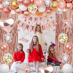33rd Rose Gold Birthday Party Decorations for Women, Rose Gold Happy Birthday…