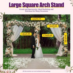 Thick Galvanized Square Tube Background Support Wedding Advertising Display