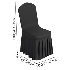 Uimoso 30PCS Black Stretch Spandex Chair Covers for Weddings,Parties, and Dining