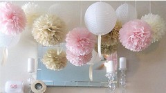 10PC Tissue Paper Pom Poms Flower Balls Wedding Decoration Party Baby Shower