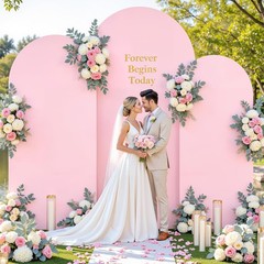 Arch Backdrop Covers with Zipper Spandex Fitted Arch Cover for Wedding 4ft-6ft