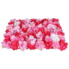 12pcs Rose Flower Wall Panels Artificial Silk Wedding Decor Party Home Floral!