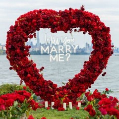 XL Heart Shape Wedding Arches for Ceremony 220CM Arch Backdrop Stand Party Decor