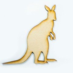 MDF Wood Wooden Shape Shapes Kanguru Cutout Craft Home Room Decor for Painting