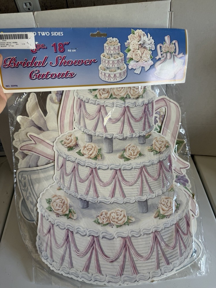3 Pc 18” Vintage Bridal Cutouts New