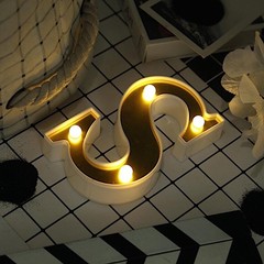 6″ tall GOLD S LED Lighted Marquee Letters Sign Party Wedding Events Decorations