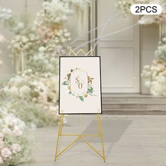 2Pcs Easel Stands Steel Poster Easel Easel Tripod Wedding Art Exhibition Display
