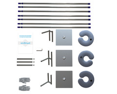 DOUBLE CROSS BAR ADJUSTABLE QUICK BACKDROP KIT 10FT x 20FT PIPE WITHOUT DRAPE