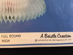 Beistle Vintage 1981 Yellow Honeycomb Wedding Bells Dove Table Decoration NEW