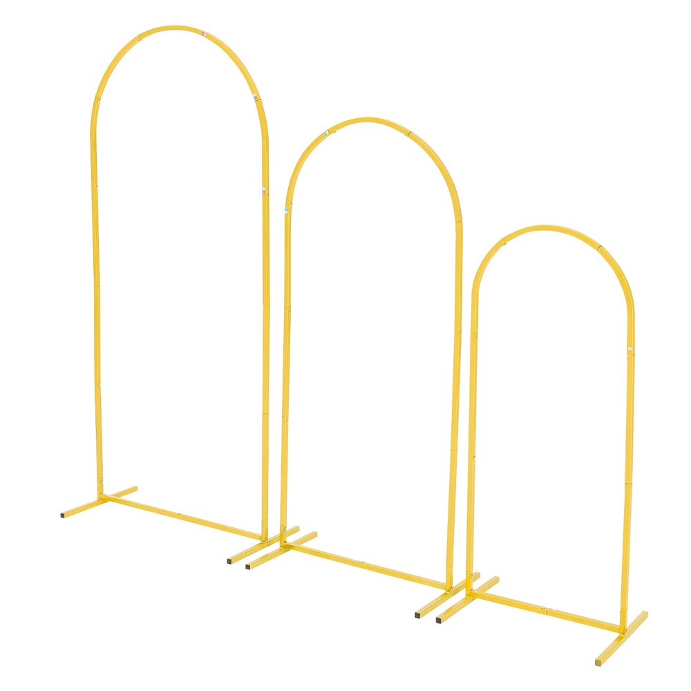 Uimoso Metal Arch Backdrop Stand 6/5/4 ft 3 PCS for Weddings and Events
