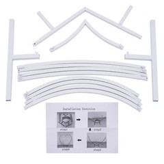 2.1m Wedding Arch Stand Backdrop White Frame Flower Balloon Stand Party Decor US