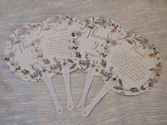 Wedding Decoration x 100 Floral Hand Fans Favors Outdoor Summer Ceremony Set