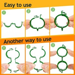 200Pcs Secured Plant Support Clips – Tomato Clips for String Trellis, Grape V…