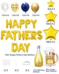 50 pcs Happy Father’s Day Balloon Set Decorations for Party, Pack of Father’s…