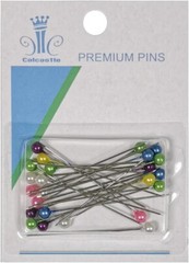 2″ Corsage and Bouquet Multi Color Pearl Pins 24pcs Round