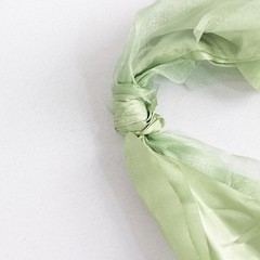 5 SAGE GREEN Curly Willow Chiffon Satin CHAIR SASHES Party Event Decorations