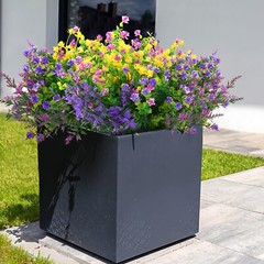 Hananona 12 Pcs Artificial Flowers Outdoor, Faux Artificial Plants UV Resista…