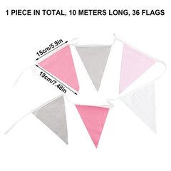 10M/33Ft Multicolor Bunting Banner Wedding for Birthday Baby Shower Party Decor
