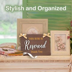 This Row Is Reserved Signs For Wedding Ceremony – 6 Pcs Wooden Wedding Reserv…